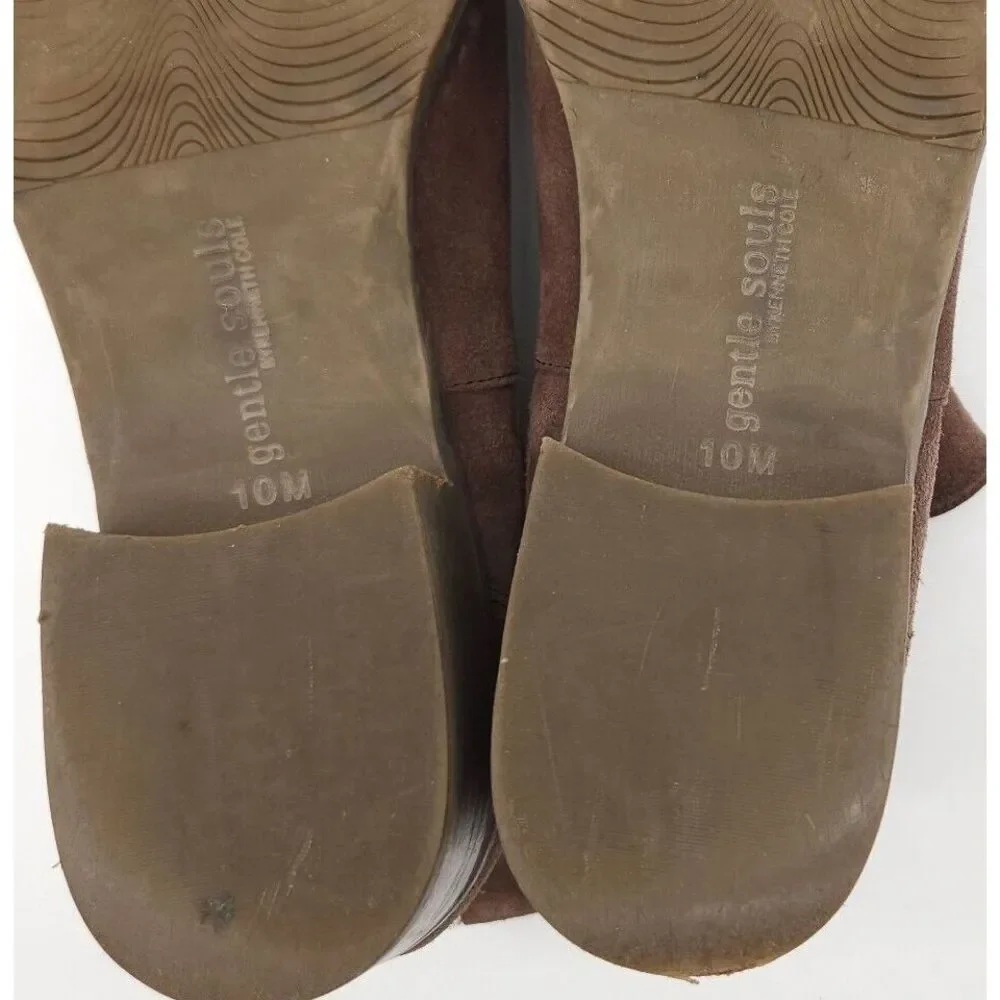 Kenneth Cole (Womens 10 M)‎ Gentle Souls Suede Chelsea Ankle Pull On Boots Brown